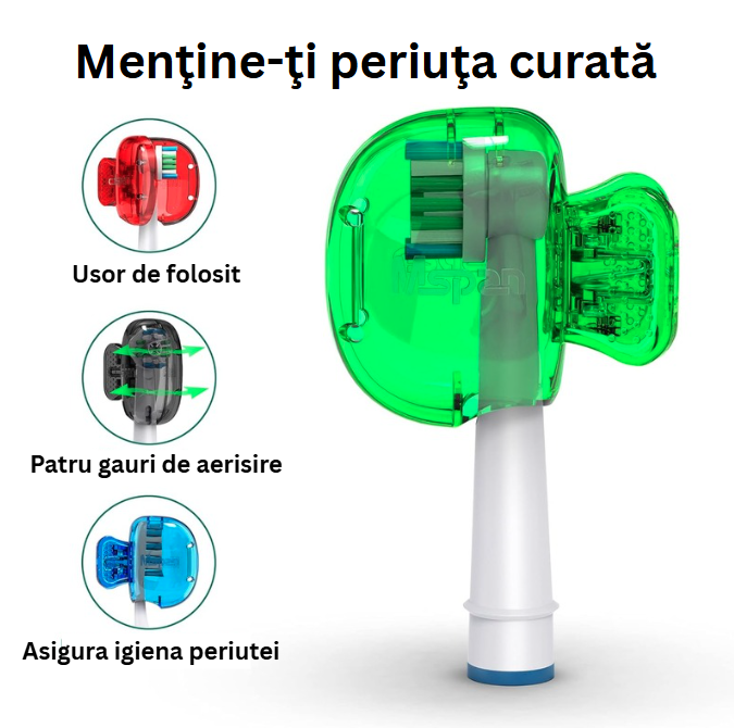 Set 4 Protecţii pentru capul periuţei de dinţi
