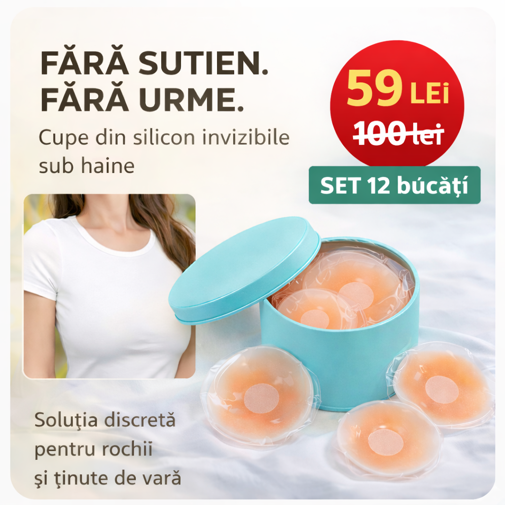 Cupe din Silicon Invizibile – Set 12 Bucăți