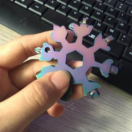 Breloc multifunctional 18 in 1 din otel inoxidabil