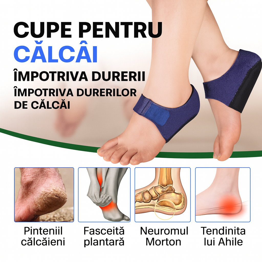 Protecții pentru călcâie cu silicon moale (1 pereche)