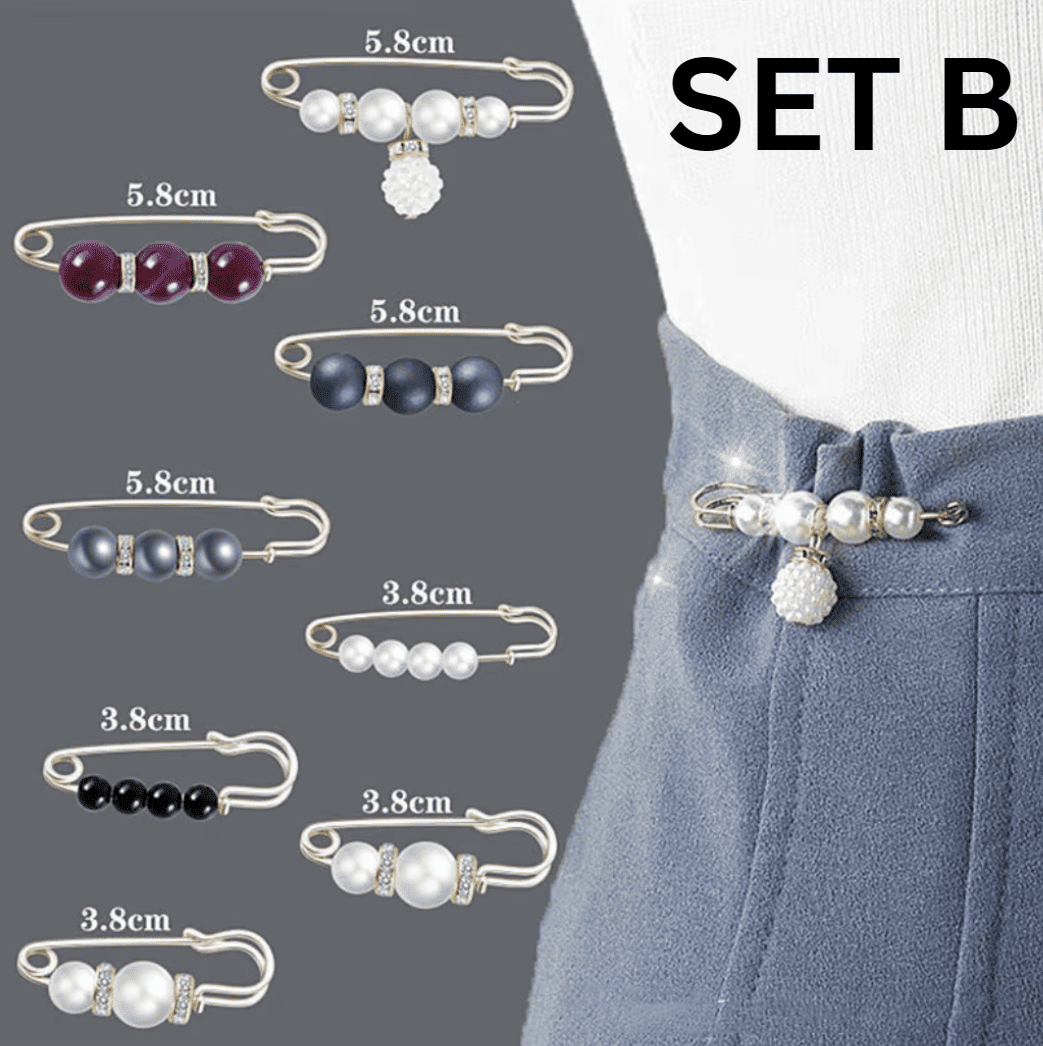 Set 8 Ace Decorative cu Perle pentru Haine
