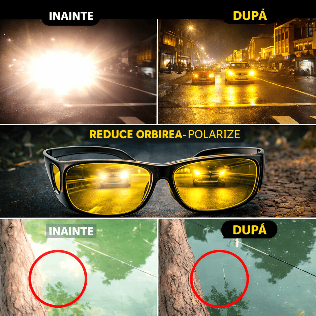 Ochelari Night Vision Pro - Polarizați si Anti-Glare pentru Condus