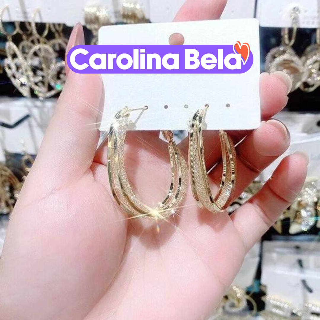 Cercei ovali de lux cu strasuri | Carolina Bela™