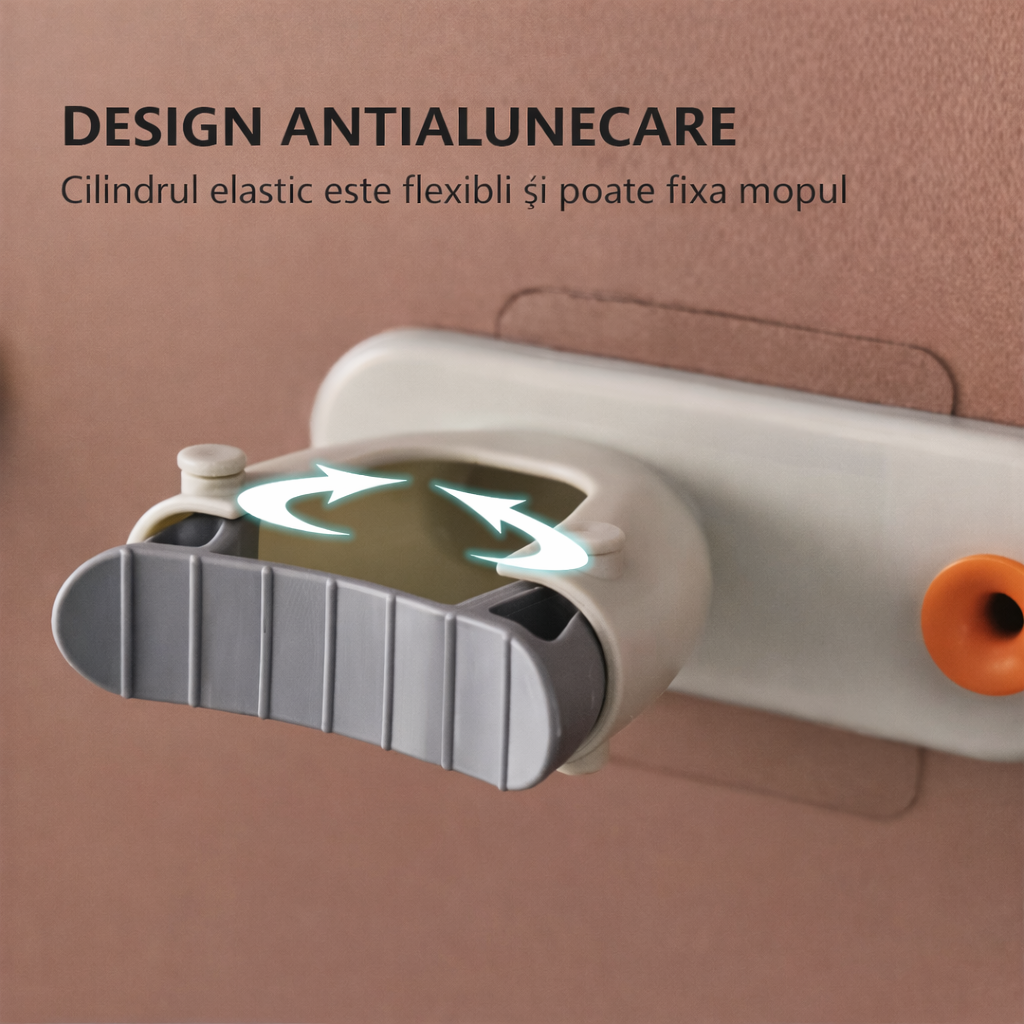 Set 3 Suporti pentru Mop, Mături & Unelte – Montaj Fără Găurire