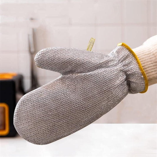 Manusi de Spalat Vase Impermeabile cu Microfibra Metalica