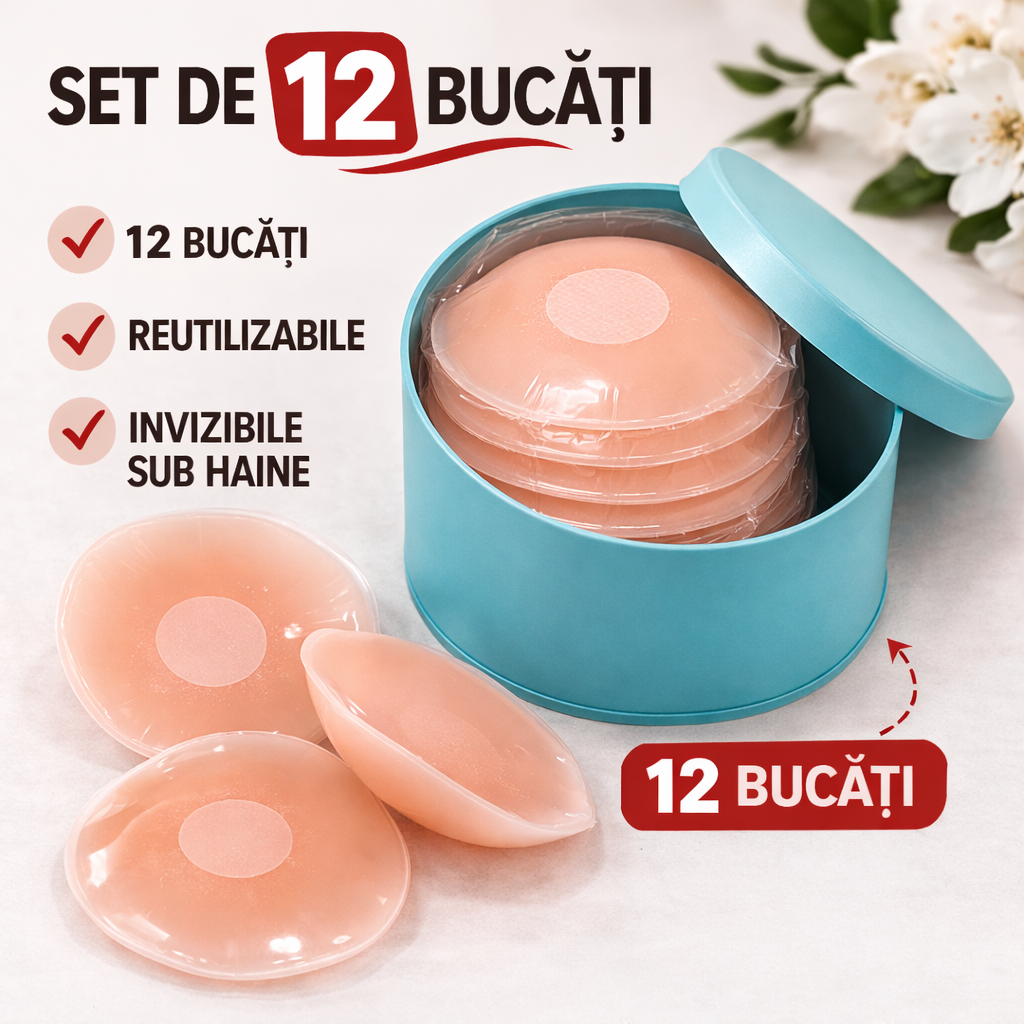 Cupe din Silicon Invizibile – Set 12 Bucăți