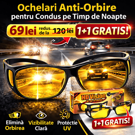 Ochelari Night Vision Pro - Polarizați si Anti-Glare pentru Condus