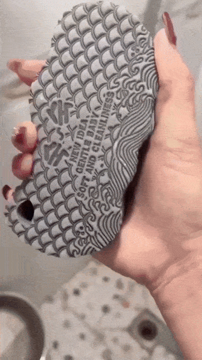 Burete de baie exfoliant pentru duș corporal