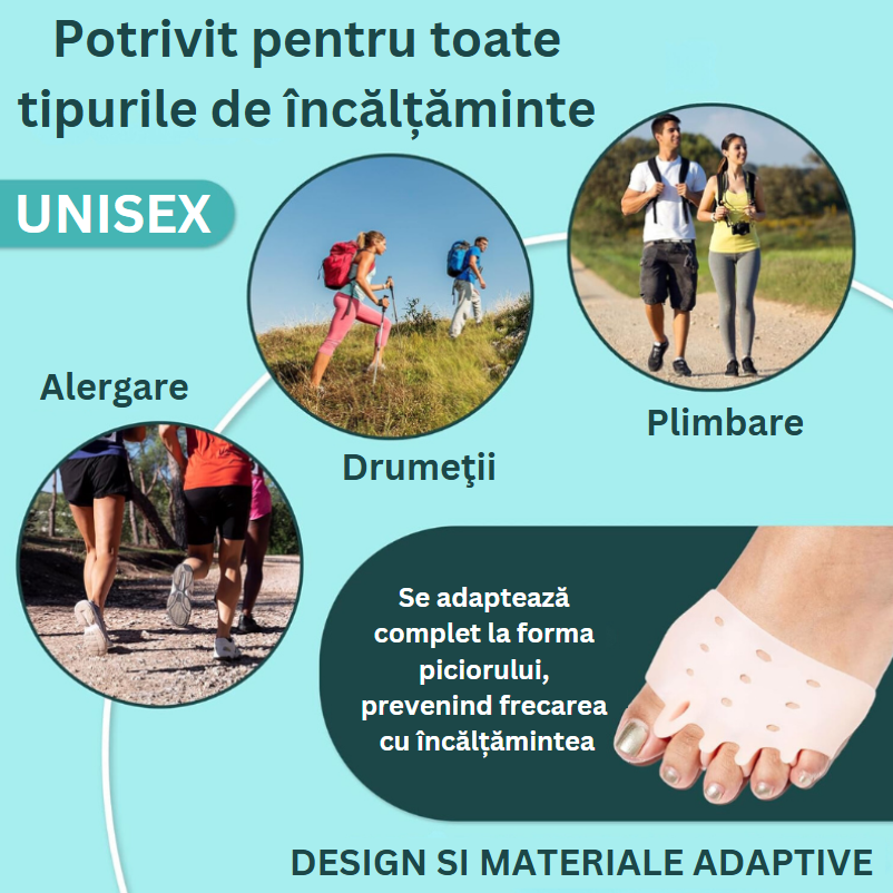 Corectoare terapeutice cu separator de degete PharmaToe™