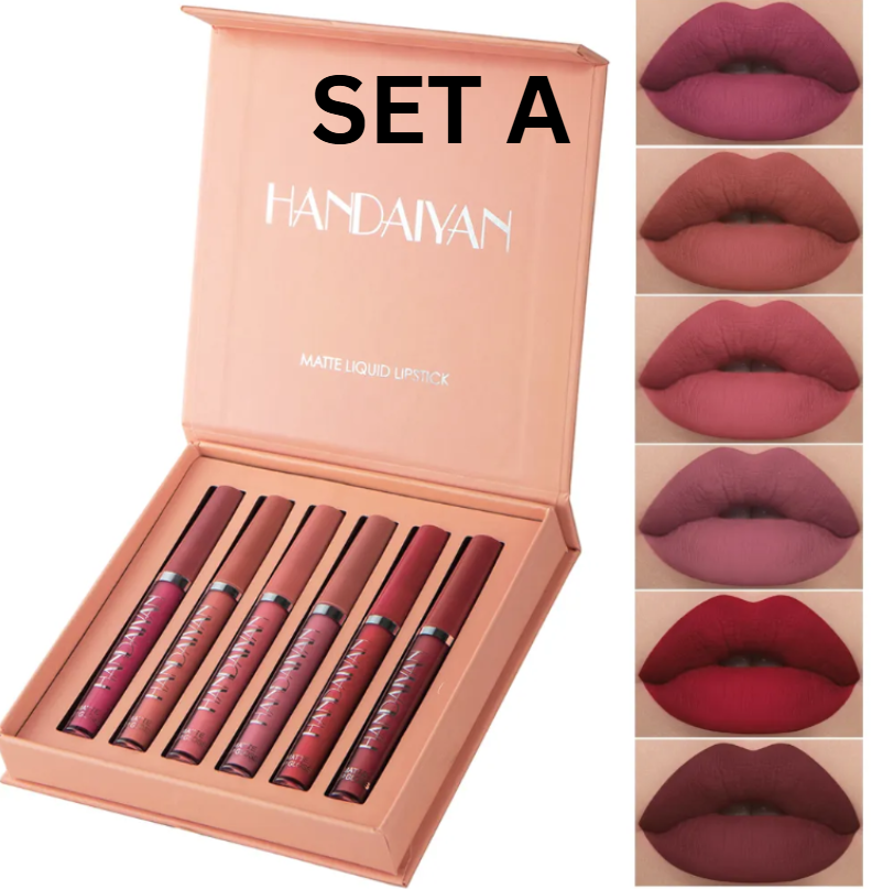 Set 6 Rujuri Lichide Matte Rezistente, Matte Liquid Lipstick | Handaiyan