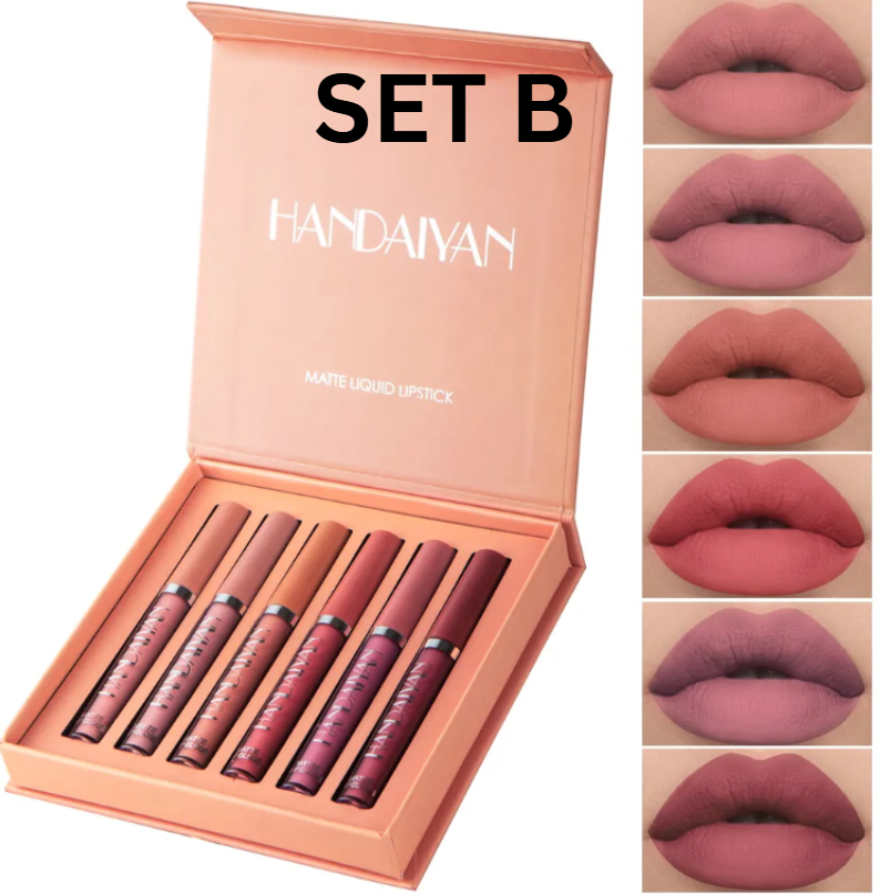 Set 6 Rujuri Lichide Matte Rezistente, Matte Liquid Lipstick | Handaiyan