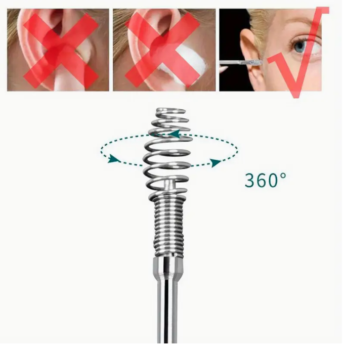 Set pentru curătarea cerii din urechi (6 piese) | EARPIN