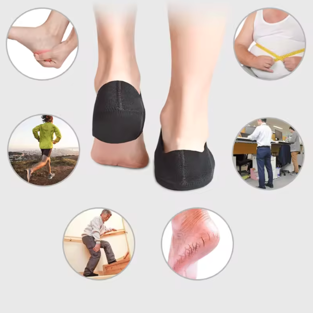 Protecții pentru călcâie cu silicon moale (1 pereche)