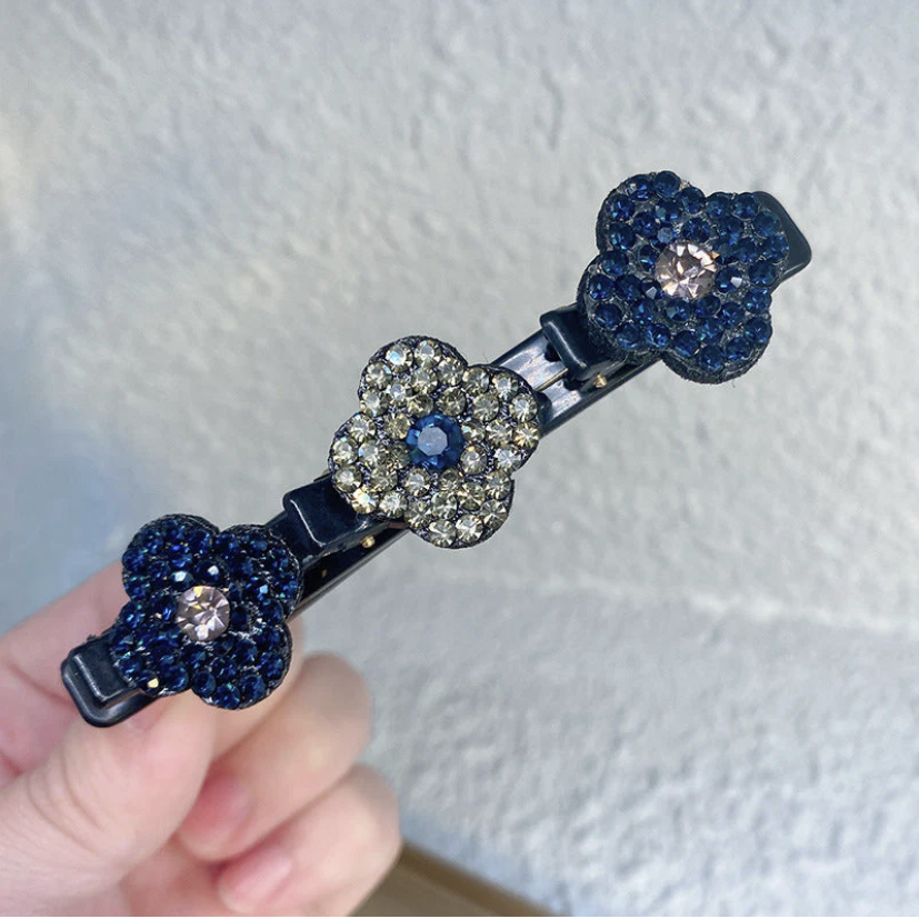 Set 5 Agrafe de Păr cu Cristale Florale – Design Elegant cu Strass