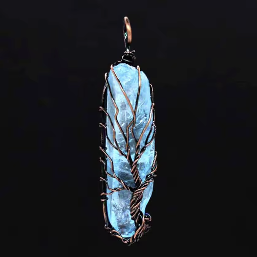 Lănțișor cu Pandantiv din Cristal Energetic – Arborele Vieții