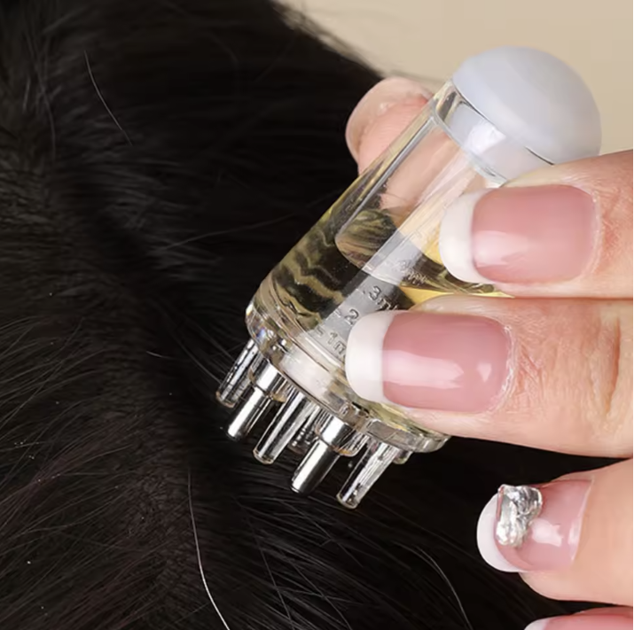 Aplicator de Ulei pentru Scalp cu Funcție de Masaj – 2 în 1