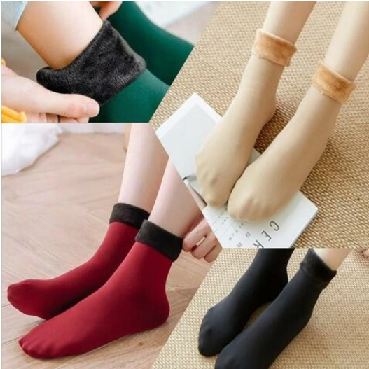 Set 4 Perechi de Șosete termice din catifea (marime universala)