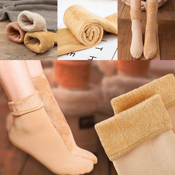 Set 4 Perechi de Șosete termice din catifea (marime universala)